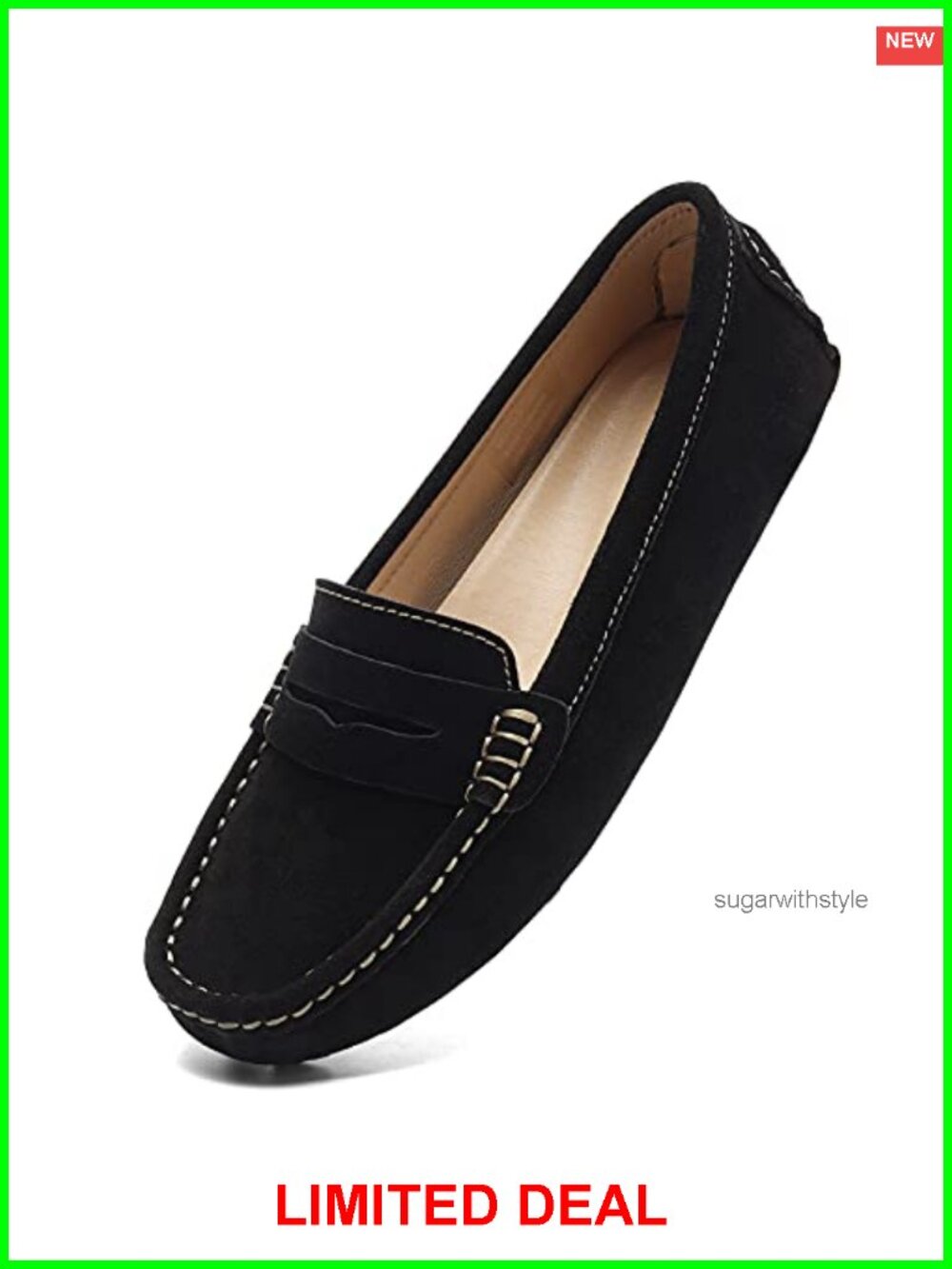 Microsuede Slip-On Penny Loafers Comfort Casual Driving Mocs